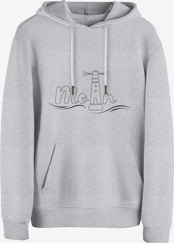 Cotton Prime - Sweatshirt 'Leuchtturm - Moin' em cinzento: frente