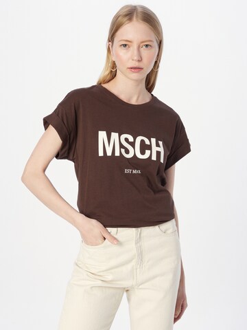MSCH COPENHAGEN T-shirt 'Alva' i brun: framsida