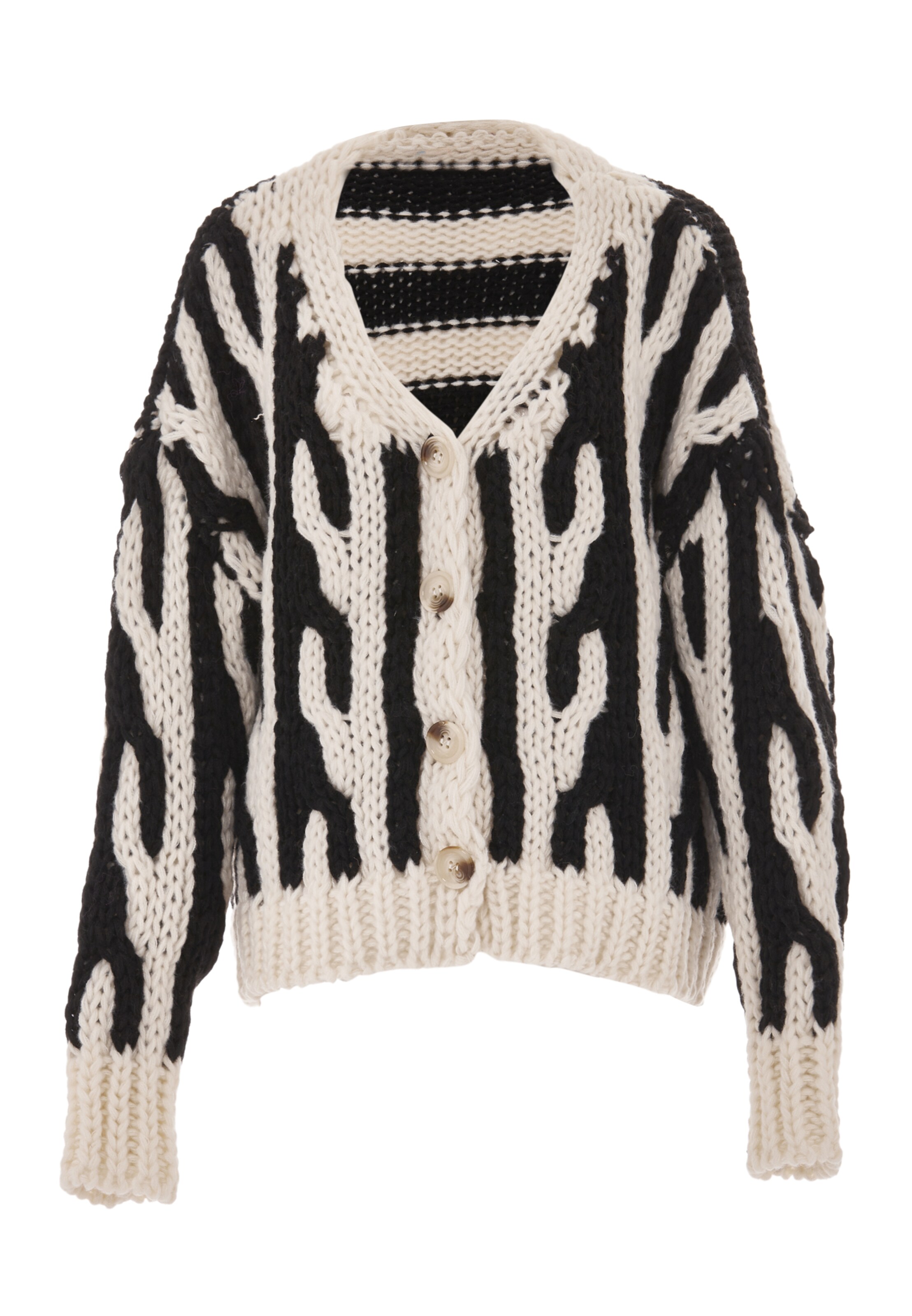 ebeeza Strickjacke in Beige: Vorderseite