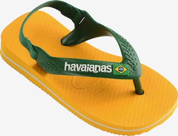 Calzatura aperta 'Brasil' di HAVAIANAS in giallo: frontale