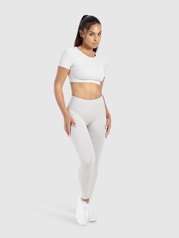 Smilodox Slimfit Leggings 'Yune' in Wit