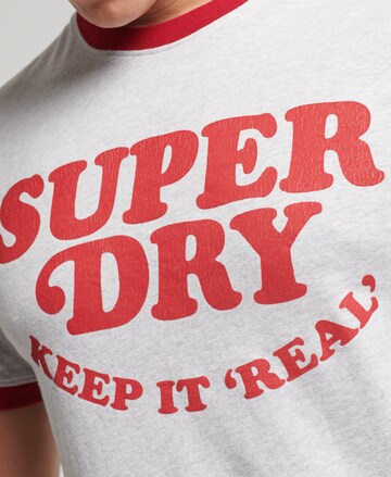 Superdry Shirt 'Vintage Cooper Ringer' in Grijs