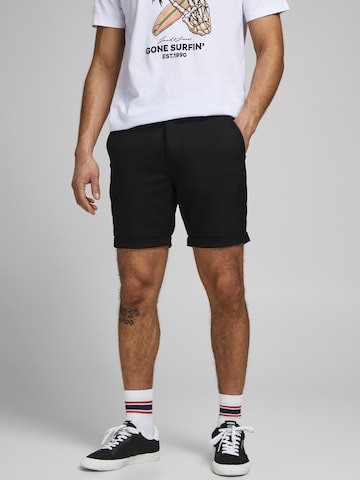 Slimfit Pantaloni eleganți 'Connor' de la JACK & JONES pe negru: față