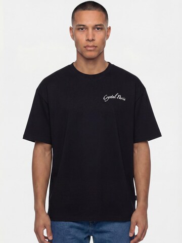 Crystal Paris Shirt 'Peace' in Black: front