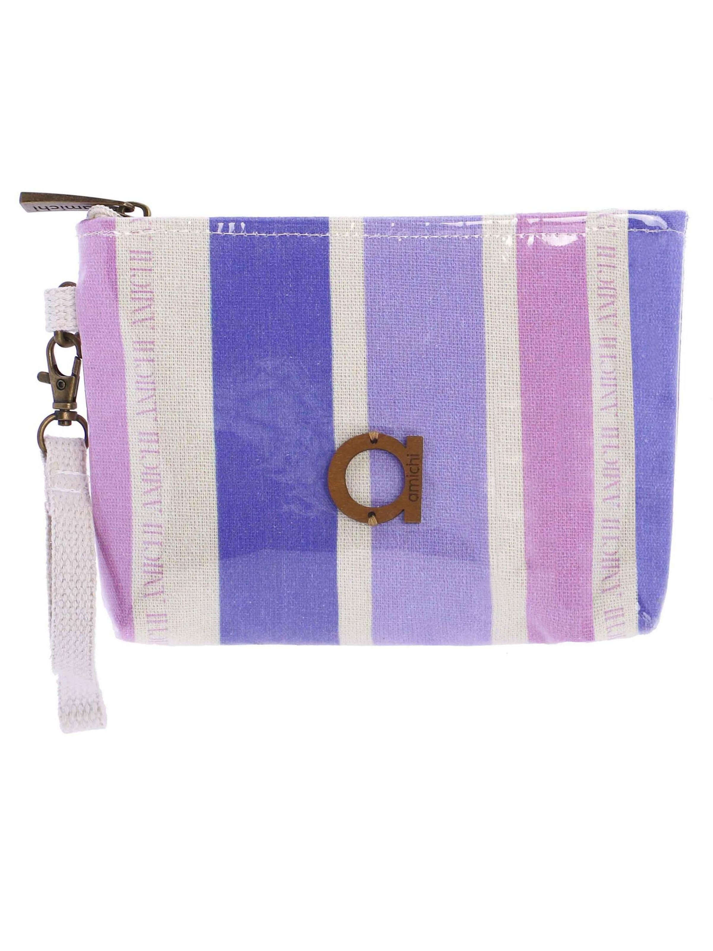 Amichi - Bolso de mano 'Bolso de playa neceser para mujer Tonga de lona con cremallera' en Mezcla de colores: frente