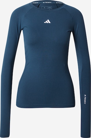 ADIDAS PERFORMANCE Performance shirt 'Techfit ' in Blue: front