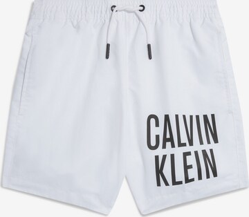 Calvin Klein Swimwear Board Shorts 'Intense Power' in White: front