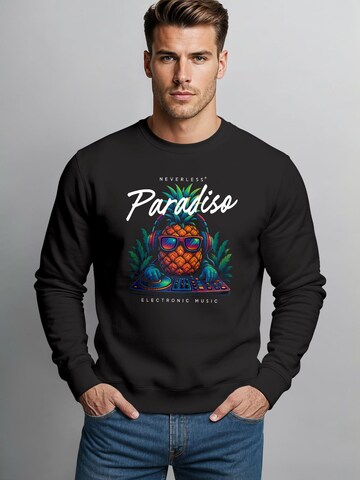 Neverless Sweatshirt 'Dj Pineapple' in Black