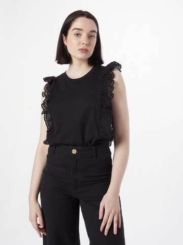 PULZ Jeans Top 'SIA' in Black: front