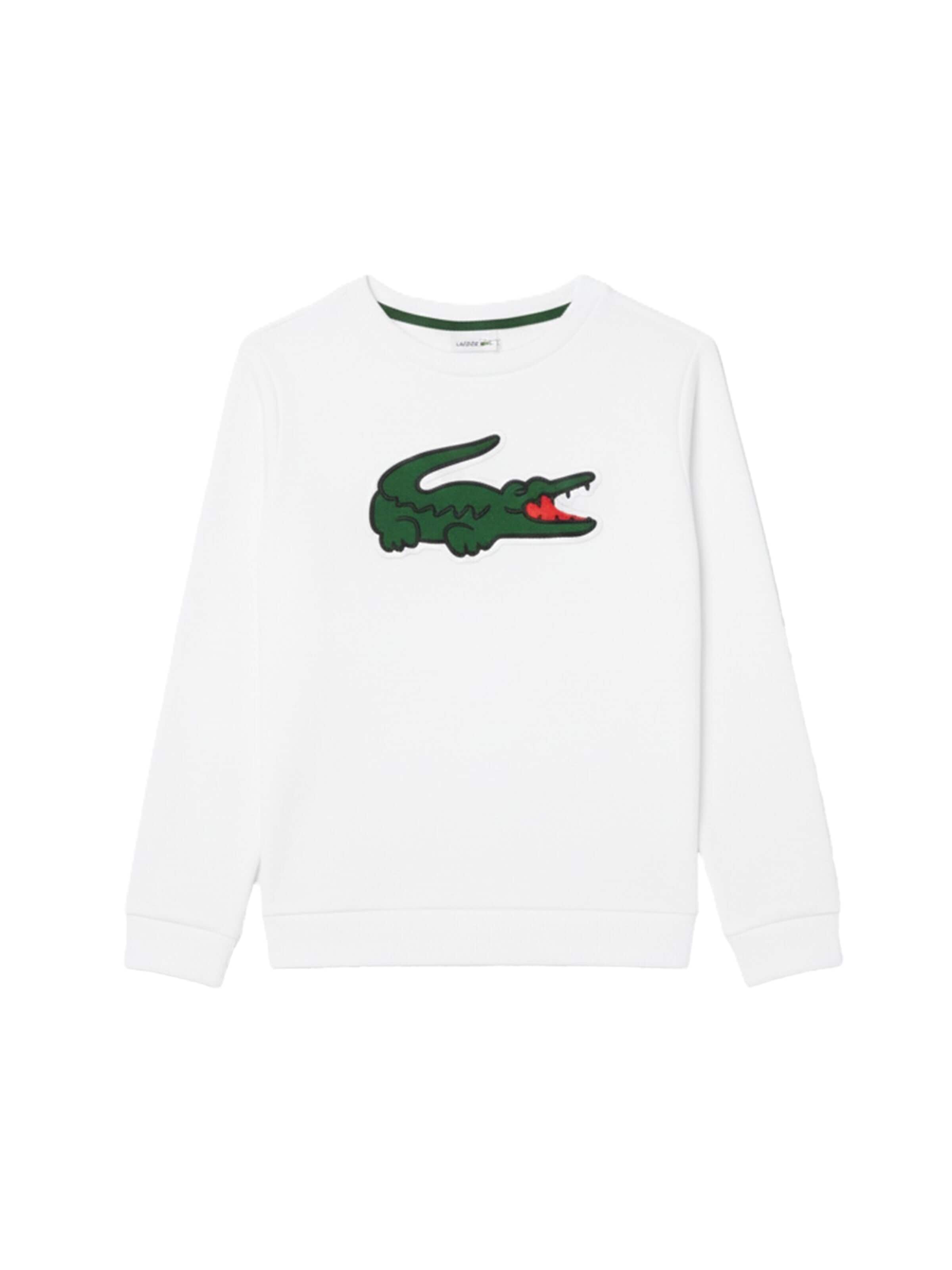Sweat LACOSTE en blanc : devant