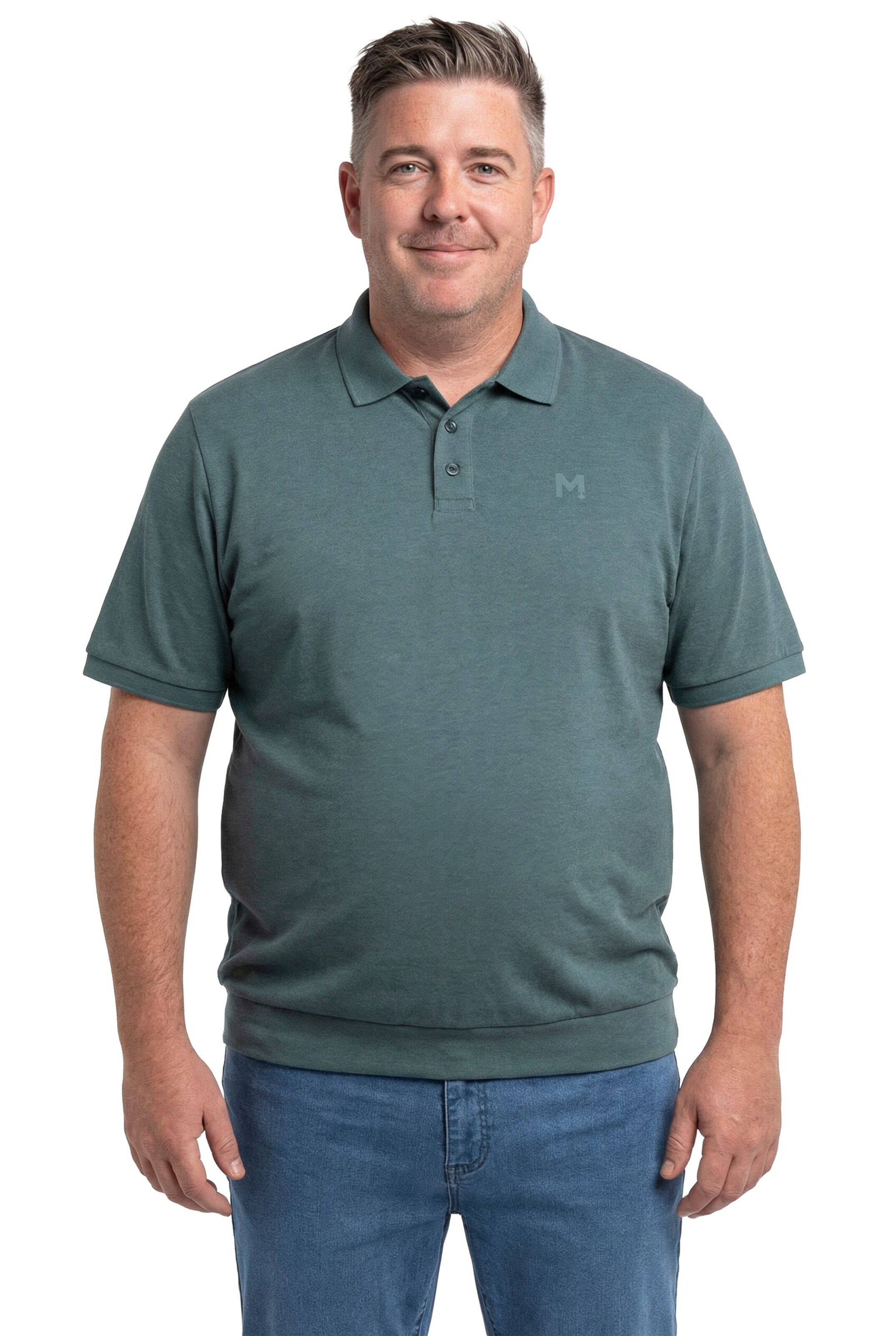 Men Plus Shirt in Grau: Vorderseite