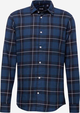 Coupe slim Chemise 'ARI' Only & Sons en bleu : devant