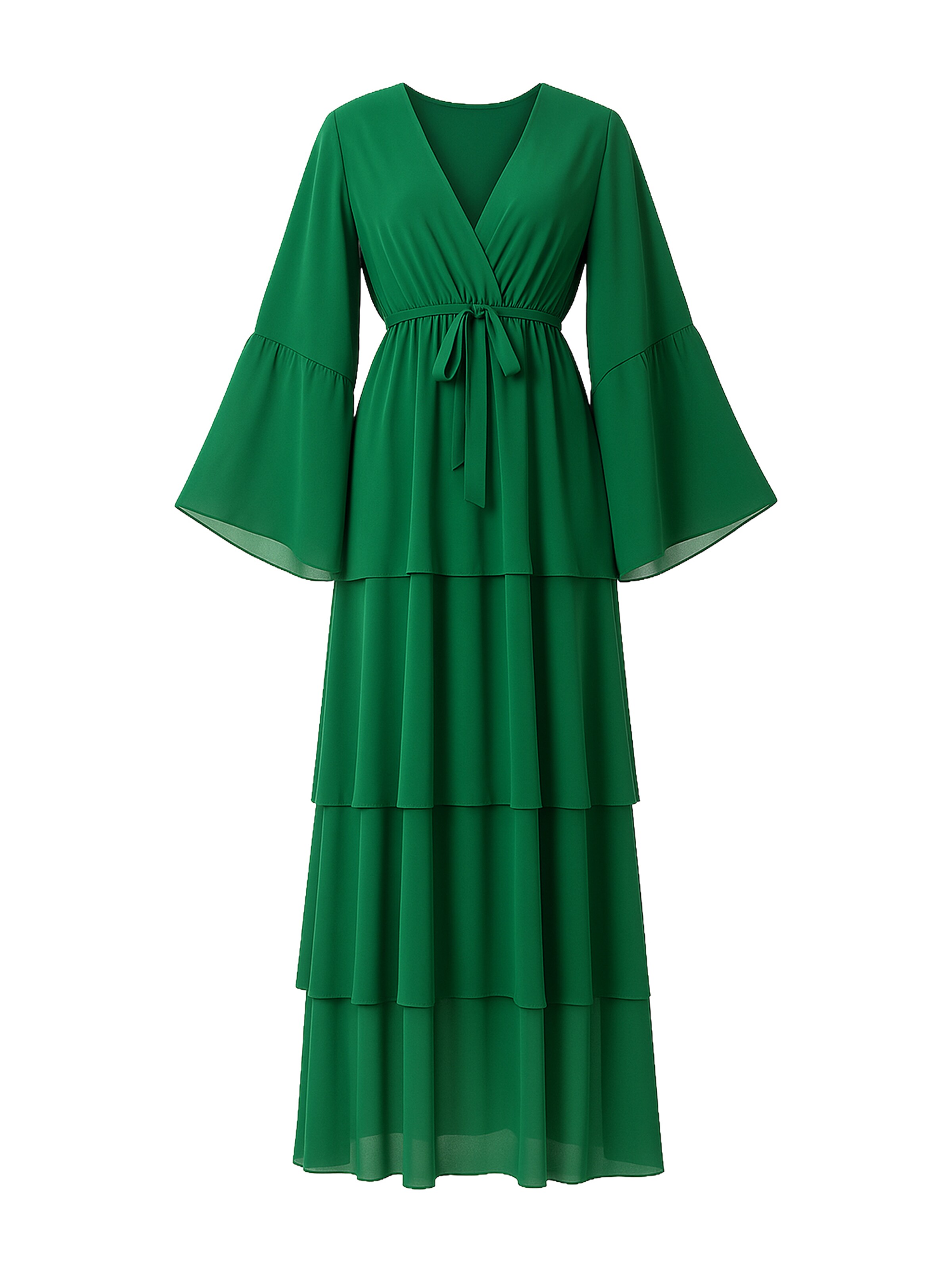 Robe Elara en vert : devant