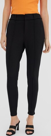 Slimfit Pantaloni cu dungă de la VERO MODA pe negru