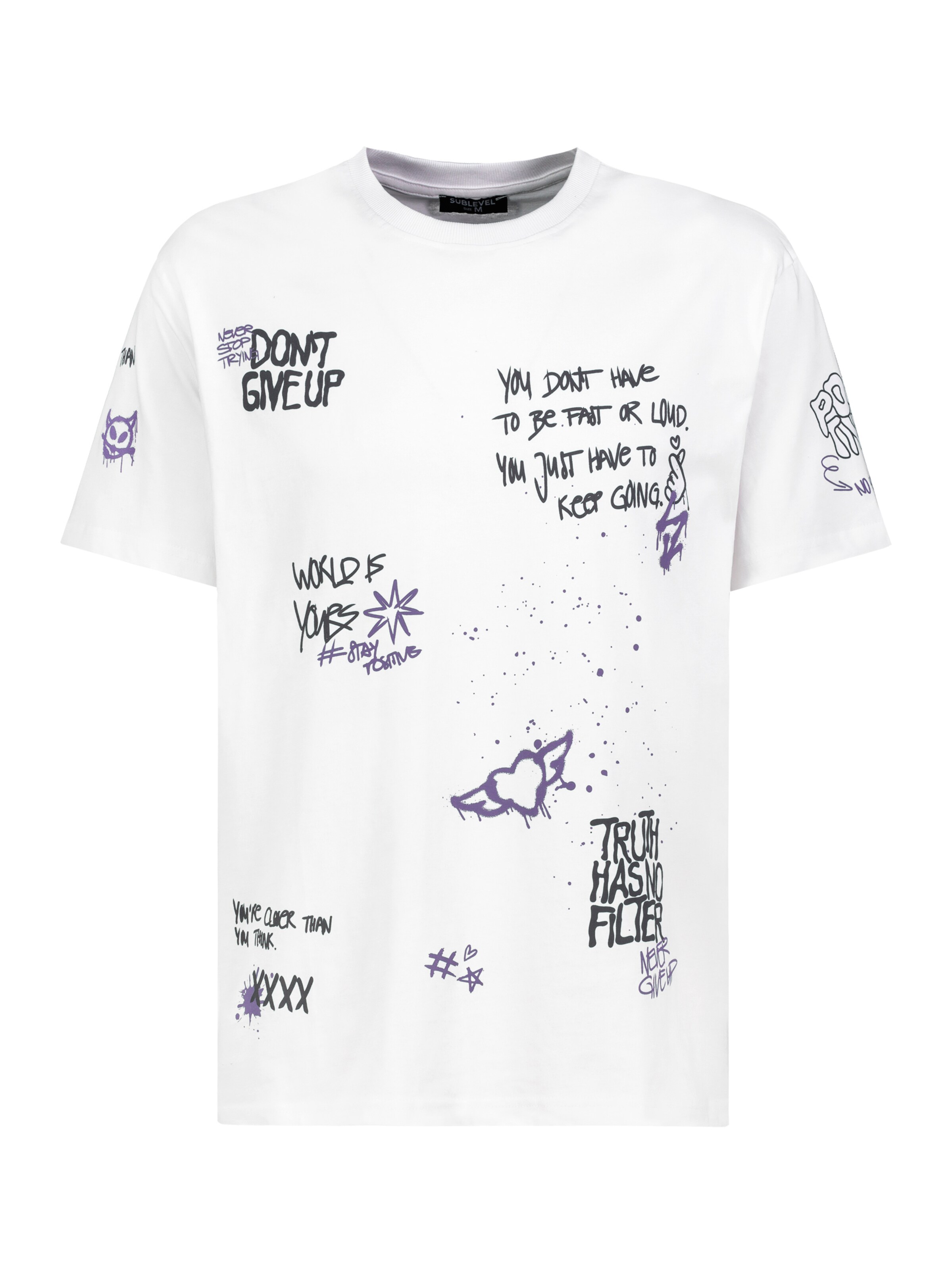 Sublevel T-Shirt in Weiß: Vorderseite