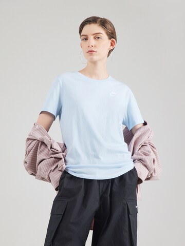 mėlyna Nike Sportswear Marškinėliai 'Club Essential': priekis