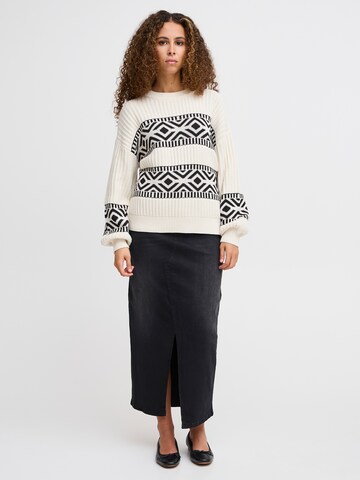 ICHI Sweater 'IHBARISA' in Beige