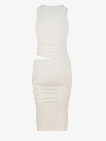 FEMSSY Jurk 'TALIA DRESS BROWN' in Wit