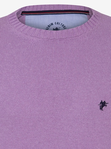 DENIM CULTURE Sweater 'Brian' in Purple