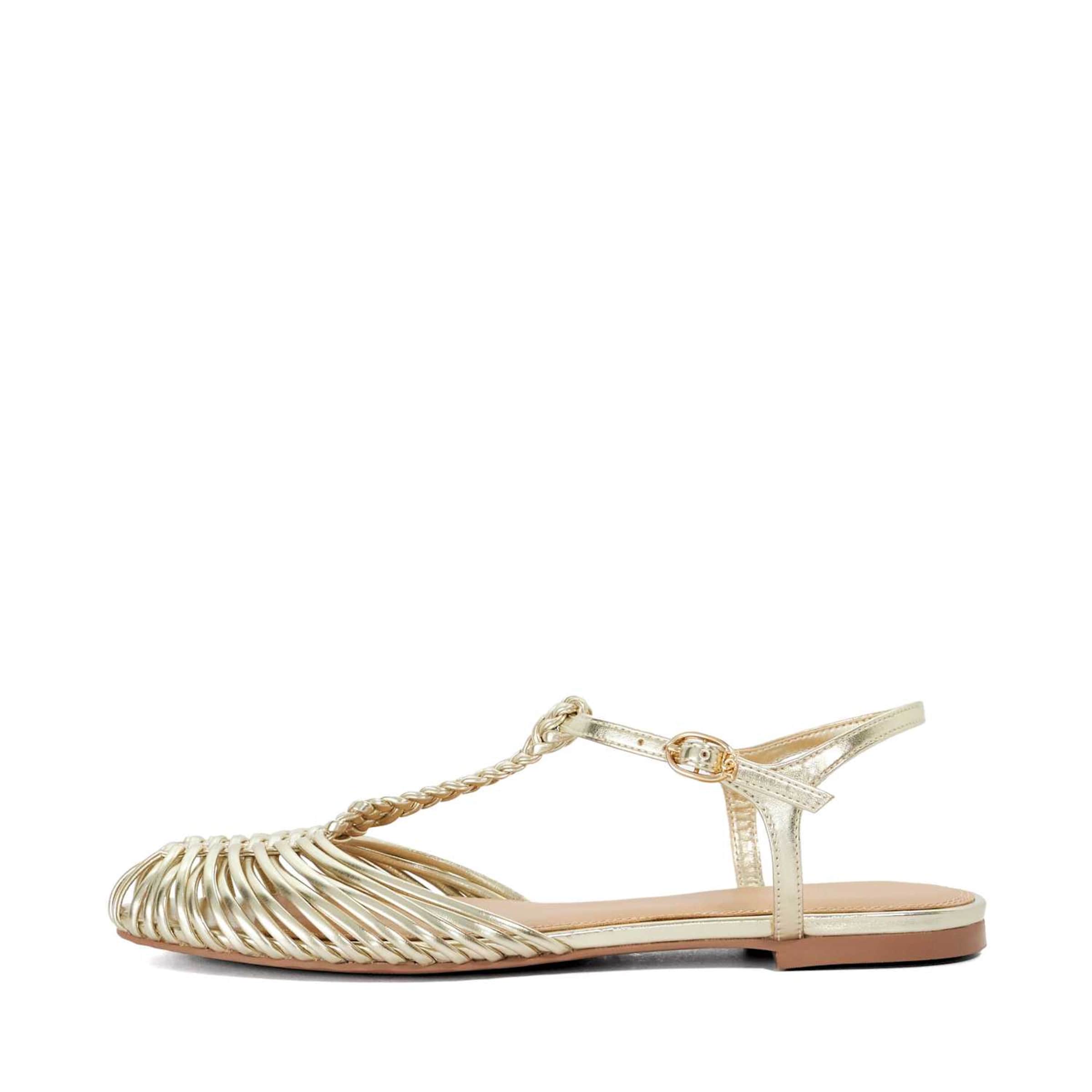Dune LONDON Sandalen met riem 'HARMONI' in Goud: voorkant