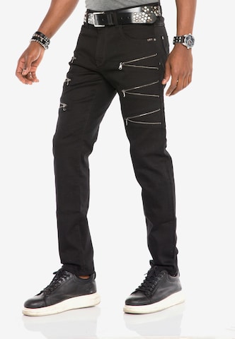 CIPO & BAXX Slimfit Jeans in Schwarz