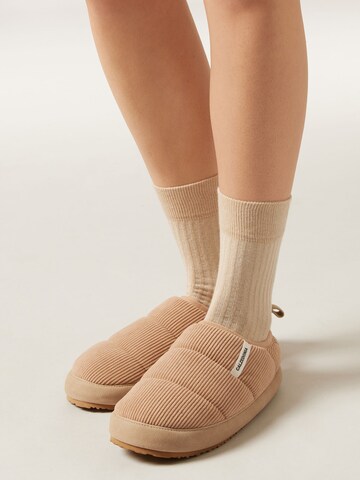 CALZEDONIA Slippers in Beige