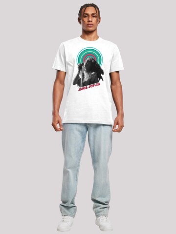 T-Shirt 'Janis Joplin Halo Photo' F4NT4STIC en blanc