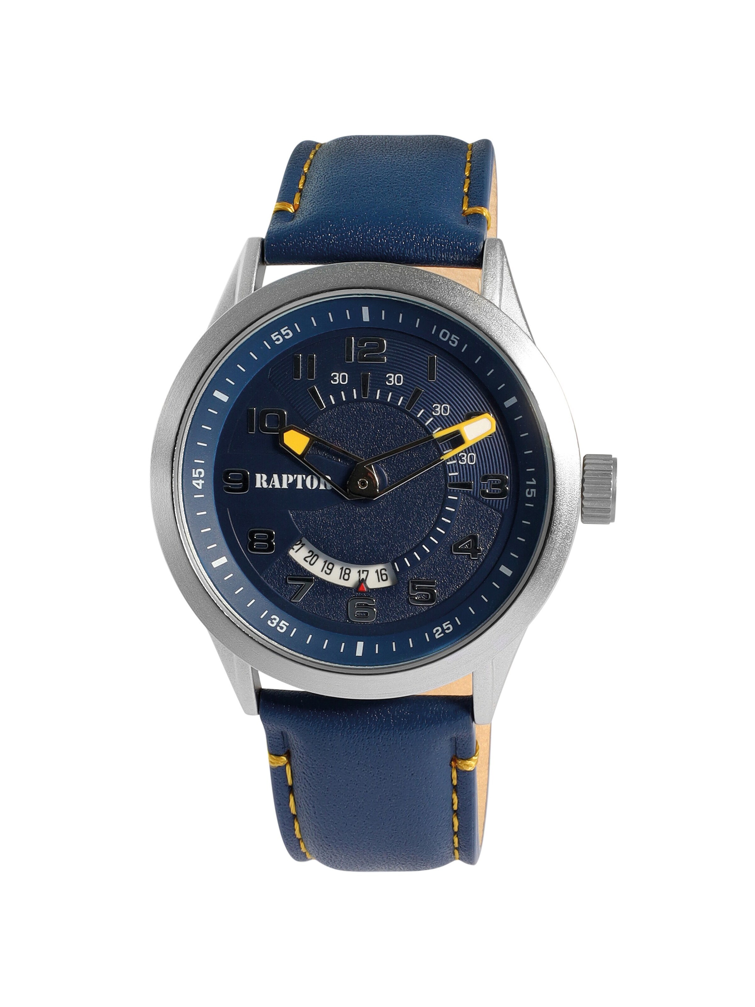 Raptor Analoguhr 'Yava, Datumsanzeige'‌‌ in Blau