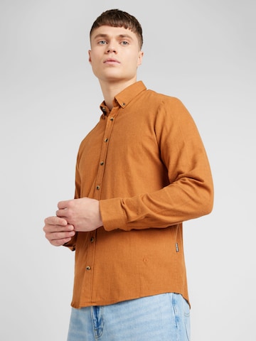 BLEND Regular fit Button Up Shirt in Orange: front