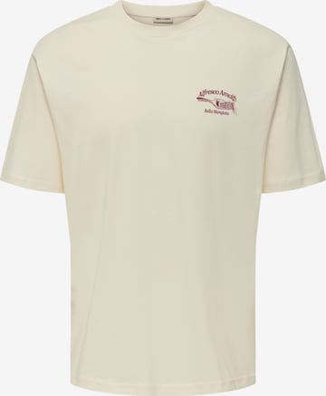 Maglietta 'ONSALFRESCO' di Only & Sons in beige: frontale