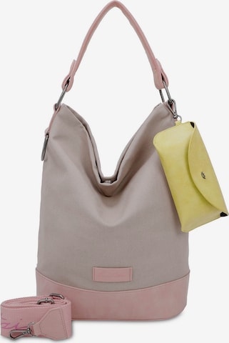 Fritzi aus Preußen Shoulder Bag 'Izzy07 Olga' in Beige: front