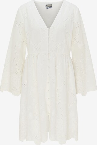 Robe-chemise DreiMaster Vintage en blanc : devant