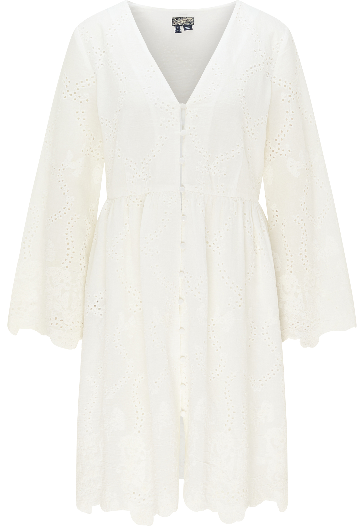 fRahX Sukienki DreiMaster Vintage Letnia sukienka w kolorze Białym 