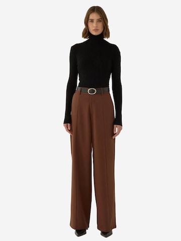 Wide leg Pantaloni 'Hose' di Hiccup in marrone: frontale