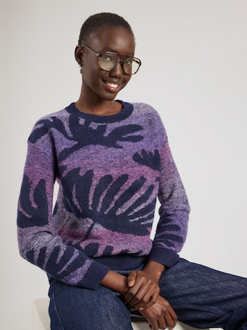 WHITE STUFF Sweater 'FERN SPACEDYE' in Blue: front