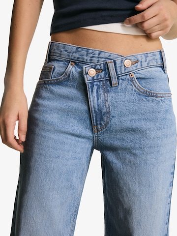 BershkaWide Leg/ Široke nogavice Traperice - plava boja