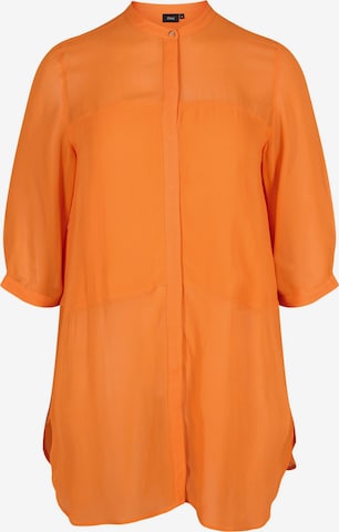 Zizzi Shirt 'XCORE' in Orange: front