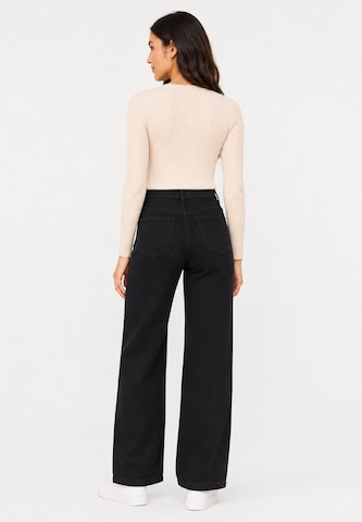 Wide Leg Jean Elara en noir