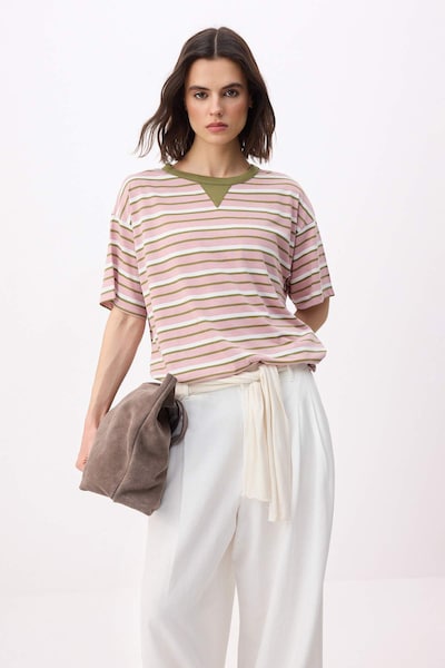 Trendyol Shirt in XS in Olive / Pastel red / White, Item view