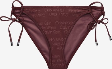 Calvin Klein Swimwear Долнище на бански тип бикини в кафяво: отпред