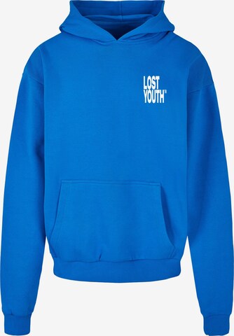 Lost Youth Sweatshirt 'Life Is Sweet' in Blauw: voorkant