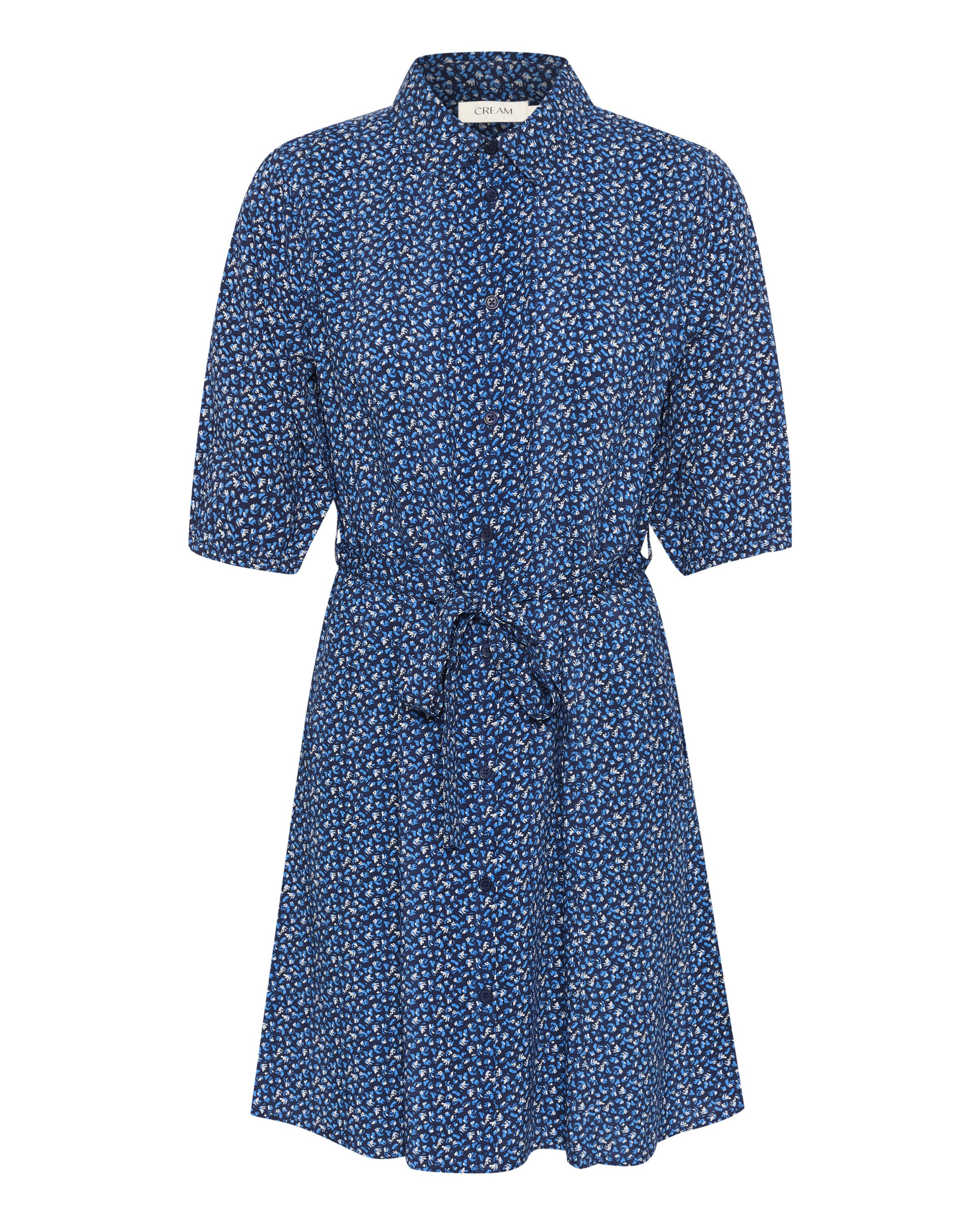 Robe 'Tiah' Cream en bleu : devant