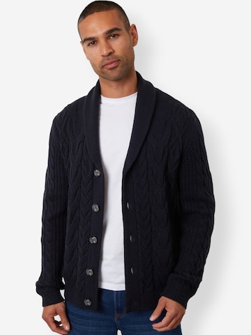 Threadbare Strickjacke 'Finchley' in Blau: Vorderseite