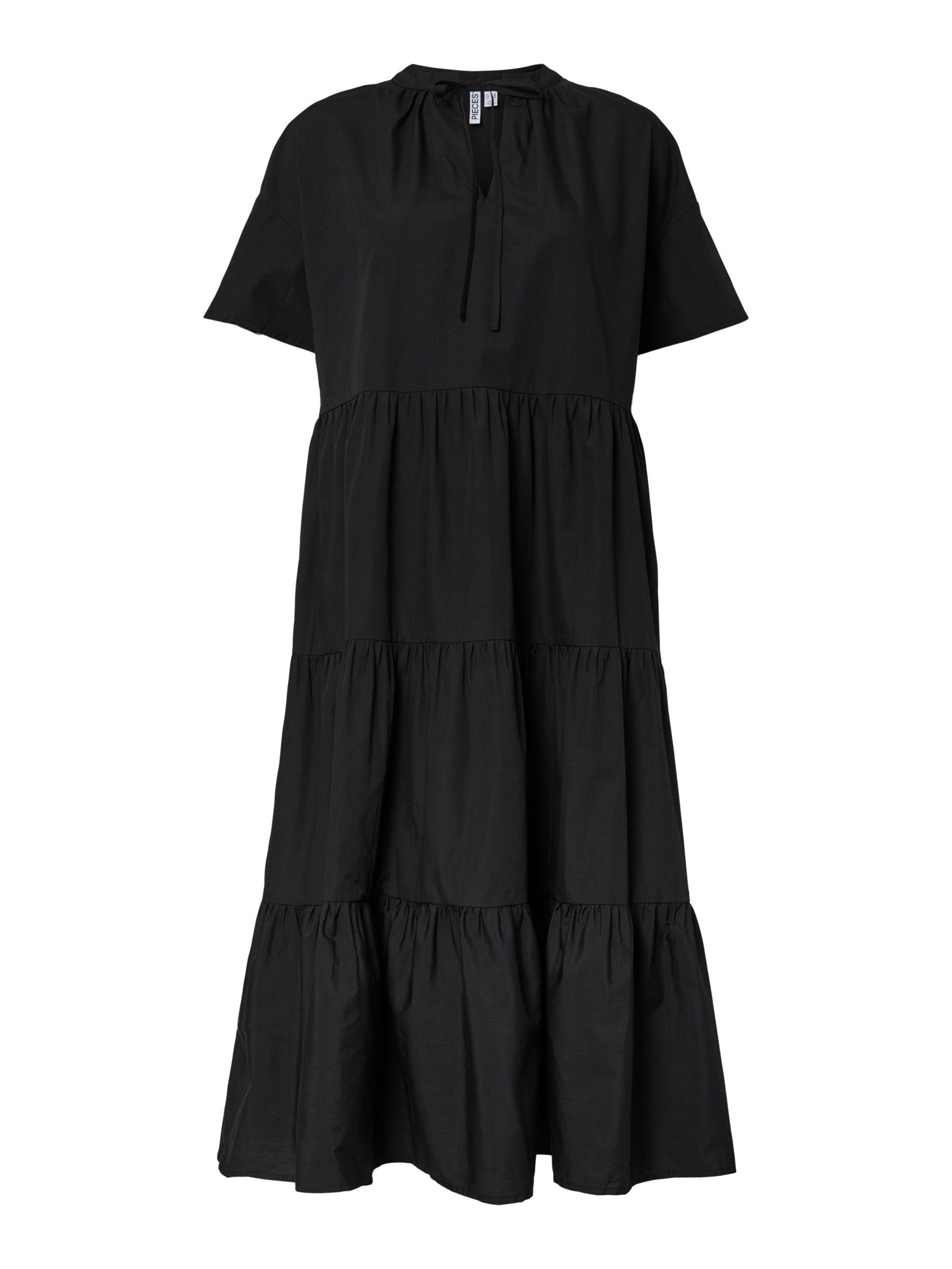 PIECES Jurk 'PCFarry' in Zwart: voorkant