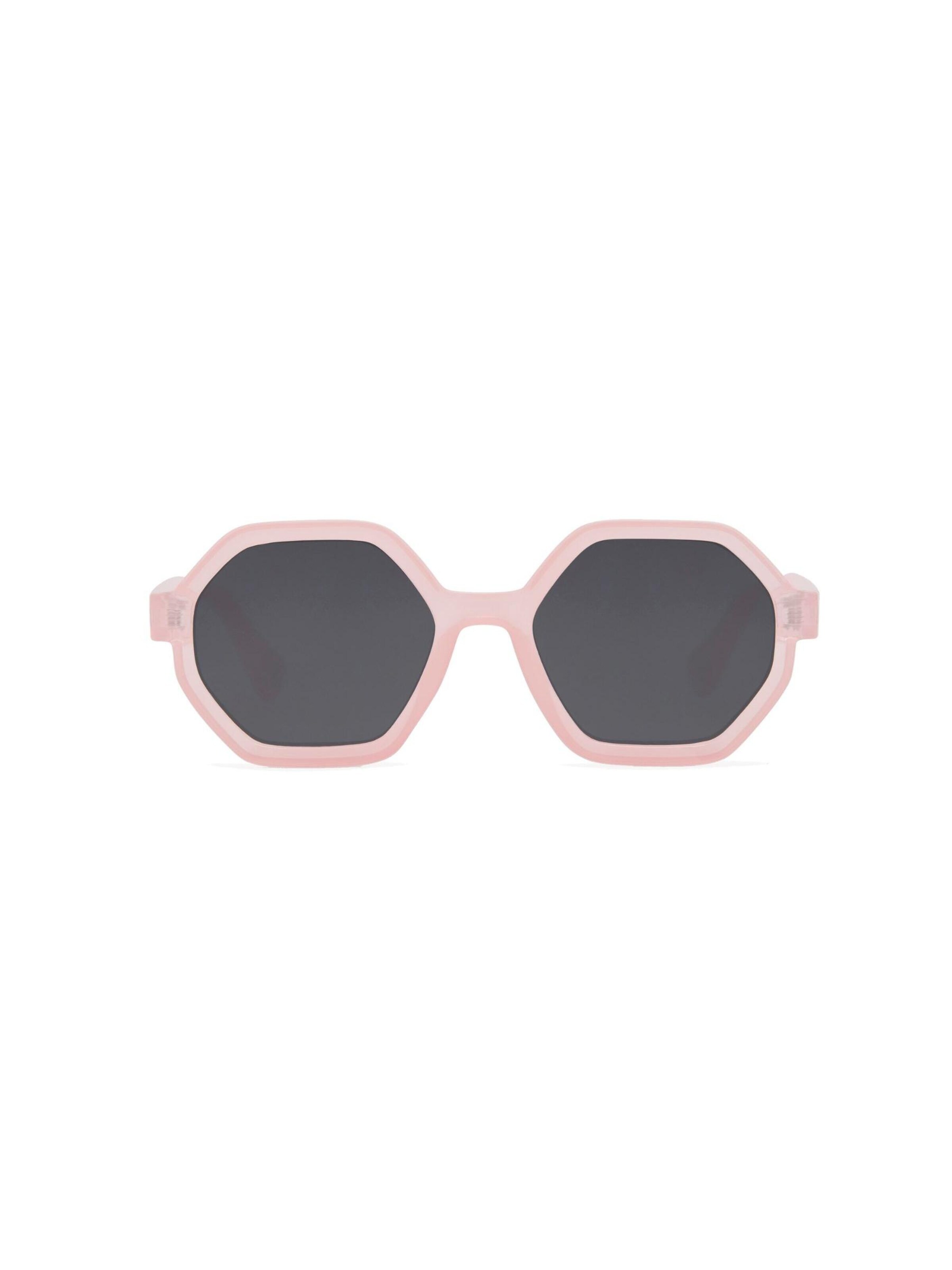 Lunettes de soleil 'The Prism Rose Hexagonal Pink Sunglasses' Maxte en rose