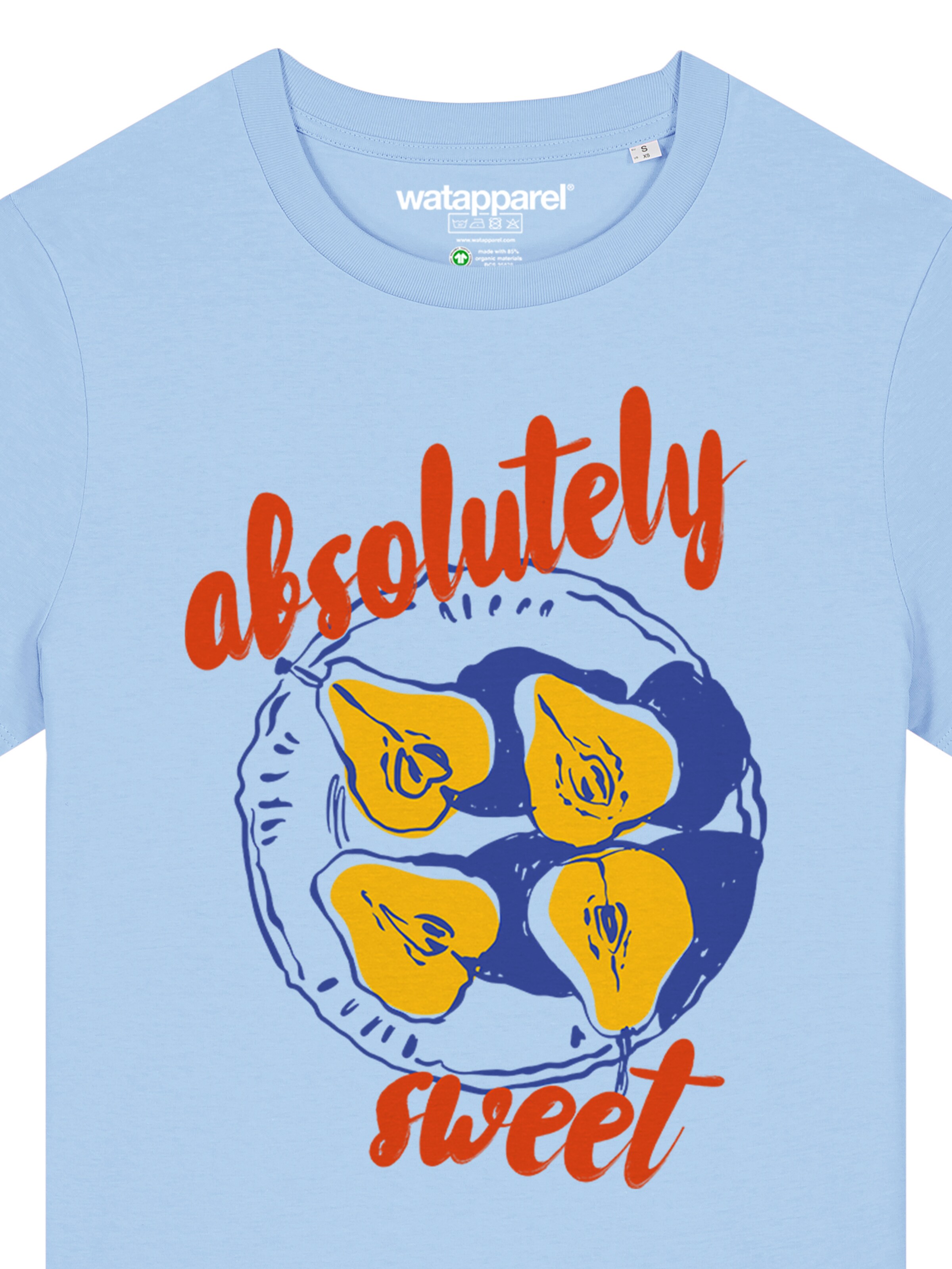 Watapparel T-Shirt 'Pears absolutely sweet' in Blau