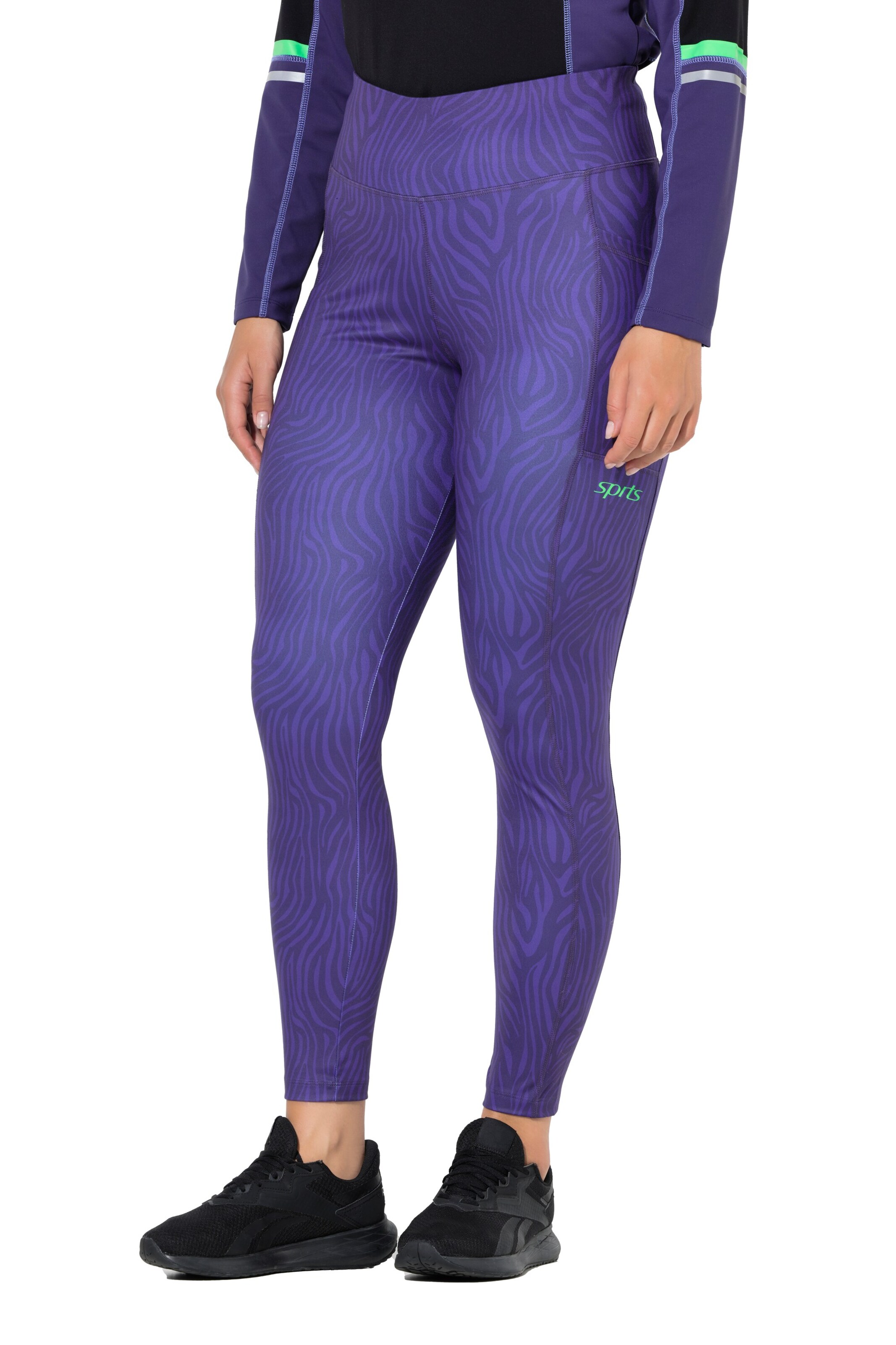Ulla Popken Skinny Leggings in Purple: front
