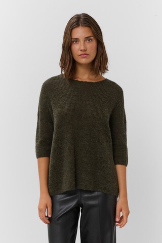 SOAKED IN LUXURY Pullover 'Tuesday' in Braun: Vorderseite