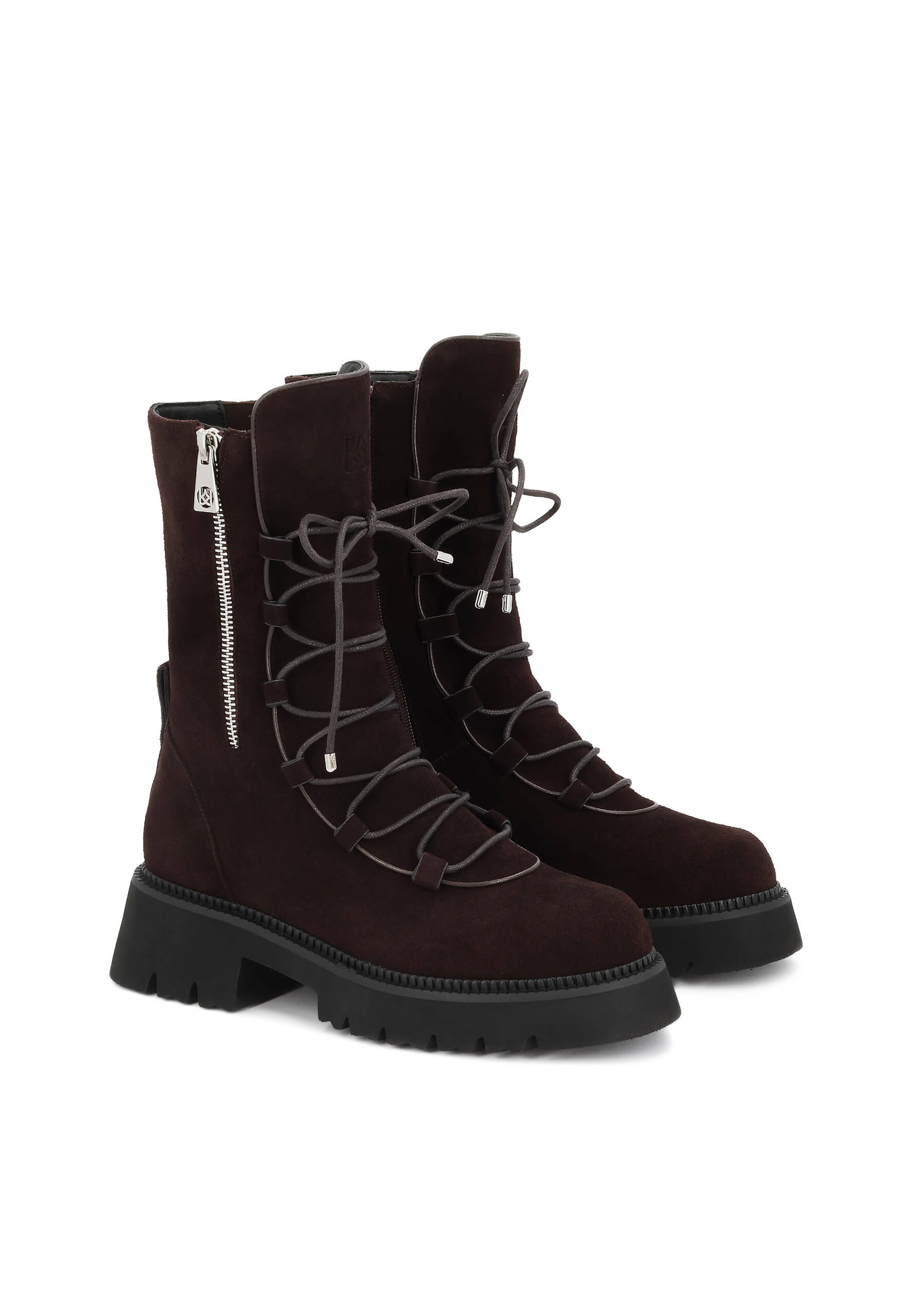 Kazar Ниски ботуши с връзки в кафяво