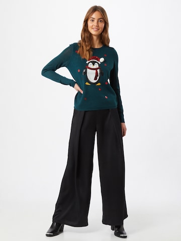 ONLY Pullover 'XMAS EXCLUSIVE PINGUIN' in Grün